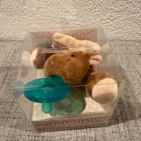 WubbaNub Brown and Teal Infant Pacifier - Picture 2 of 5